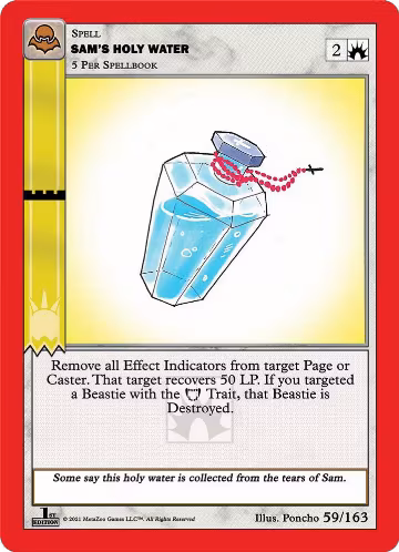 Sam's Holy Water (59/163), Nightfall: First Edition — MetaZoo card price