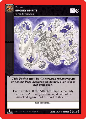 Smokey Spirits (51/163), Nightfall: First Edition — MetaZoo card price