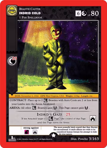 Indrid Cold (3/163), Nightfall: First Edition — MetaZoo card price