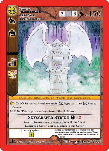 Frank Shaw's Gargoyle (9/163), Nightfall: First Edition — MetaZoo card price