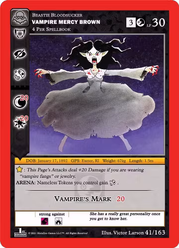 Vampire Mercy Brown (41/163), Nightfall: First Edition — MetaZoo card price