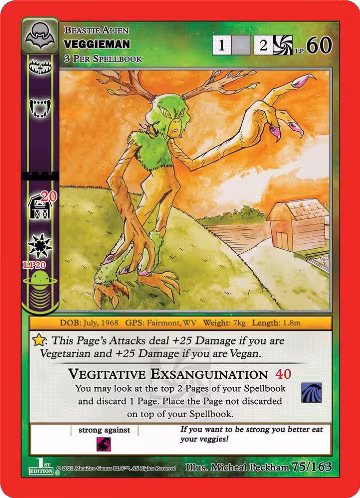 Veggieman (75/163), Nightfall: First Edition — MetaZoo card price