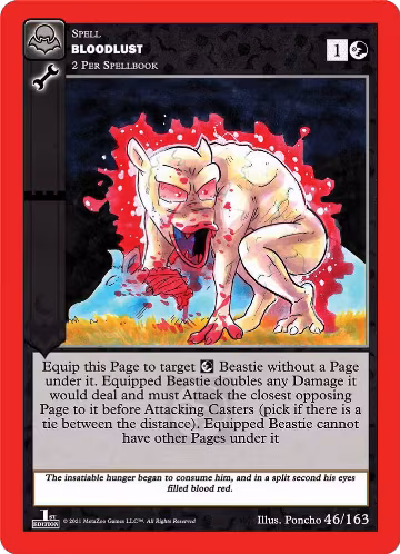 Bloodlust (46/163), Nightfall: First Edition — MetaZoo card price