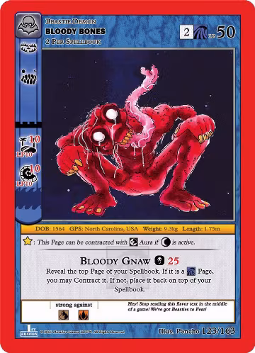 Bloody Bones (123/163), Nightfall: First Edition — MetaZoo card price