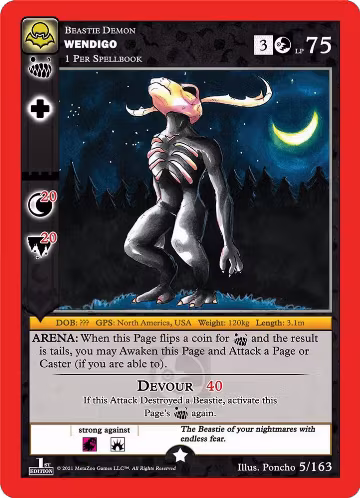 Wendigo (5/163) — card price