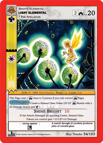 Light Elemental (54/163), Nightfall: First Edition — MetaZoo card price