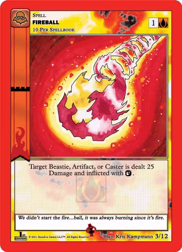 Fireball (3/12), Nightfall: First Edition Release Event Deck — MetaZoo card price