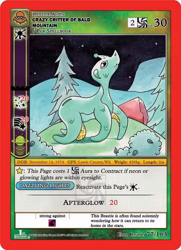 Crazy Critter of Bald Mountain (77/163), Nightfall: First Edition — MetaZoo card price