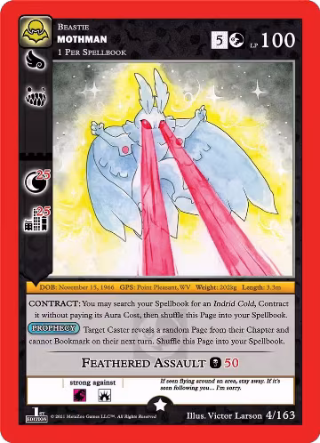 Mothman (4/163), Nightfall: First Edition — MetaZoo card price