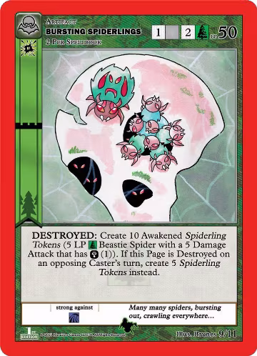 Bursting Spiderlings (9/11), Nightfall: First Edition Release Event Deck — MetaZoo card price