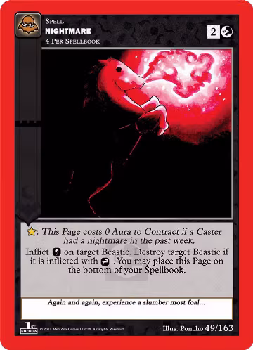 Nightmare (49/163), Nightfall: First Edition — MetaZoo card price