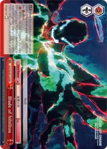 Blade of Nihilism (RRR) (SAO/S80-E071R RRR), Sword Art Online -Alicization- Vol.2 — Weiß Schwarz card price