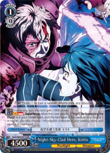 Night-Sky-Clad Hero, Kirito (SAO/S80-E074 RR), Sword Art Online -Alicization- Vol.2 — Weiß Schwarz card price