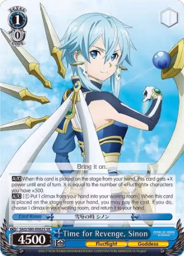 Time for Revenge, Sinon (SR) (SAO/S80-E082S SR), Sword Art Online -Alicization- Vol.2 — Weiß Schwarz card price