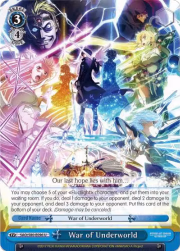 War of Underworld (SAO/S80-E096 U), Sword Art Online -Alicization- Vol.2 — Weiß Schwarz card price