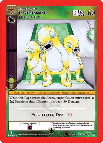 Space Penguins (5/12), Nightfall: First Edition Tribal Theme Decks — MetaZoo card price