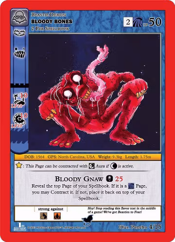 Bloody Bones (4/15), Nightfall: First Edition Tribal Theme Decks — MetaZoo card price