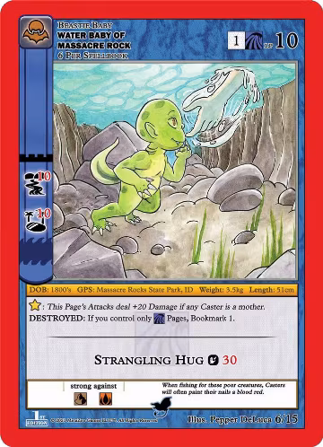 Water Baby Of Massacre Rock (6/15), Nightfall: First Edition Tribal Theme Decks — MetaZoo card price