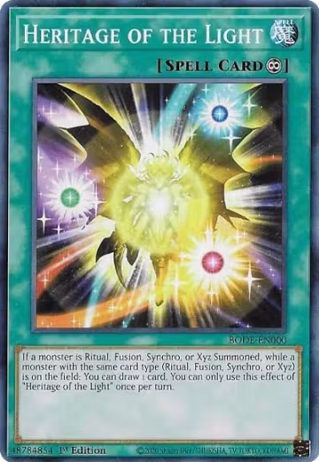 Heritage of the Light (BODE-EN000), Burst of Destiny — Yu-Gi-Oh! card price