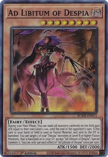 Ad Libitum of Despia (BODE-EN011), Burst of Destiny — Yu-Gi-Oh! card price