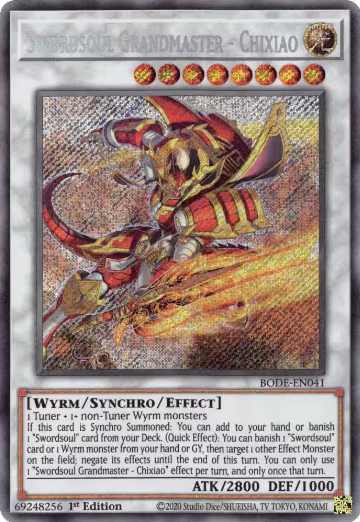 Swordsoul Grandmaster - Chixiao (BODE-EN041), Burst of Destiny — Yu-Gi-Oh! card price