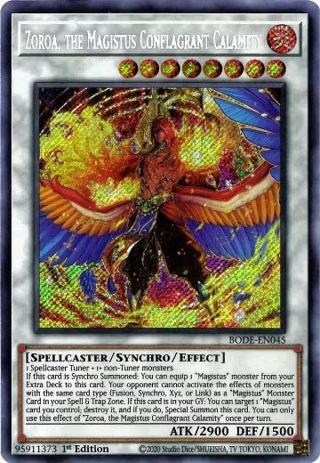 Zoroa, the Magistus Conflagrant Calamity (BODE-EN045), Burst of Destiny — Yu-Gi-Oh! card price