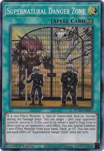 Supernatural Danger Zone (BODE-EN067), Burst of Destiny — Yu-Gi-Oh! card price