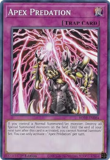 Apex Predation (BODE-EN084), Burst of Destiny — Yu-Gi-Oh! card price