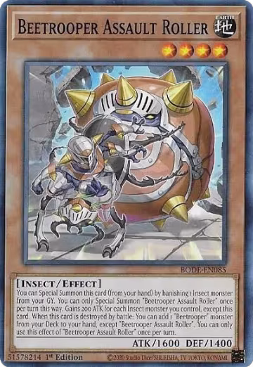 Beetrooper Assault Roller (BODE-EN085), Burst of Destiny — Yu-Gi-Oh! card price