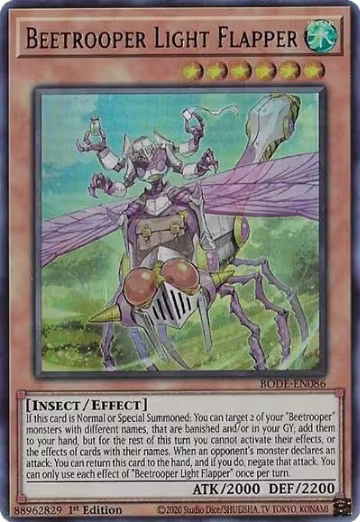 Beetrooper Light Flapper (BODE-EN086), Burst of Destiny — Yu-Gi-Oh! card price