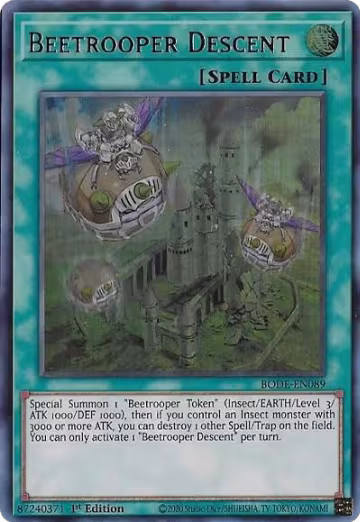 Beetrooper Descent (BODE-EN089), Burst of Destiny — Yu-Gi-Oh! card price