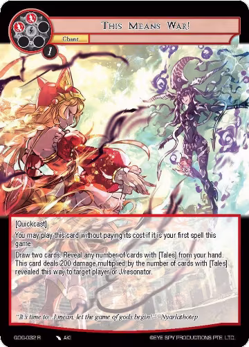 This Means War! (GOG-032), Game of Gods — Force of Will card price