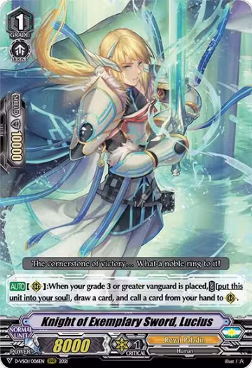 Knight of Exemplary Sword, Lucius (D-VS01/006EN), D-VS01: V Clan Collection Vol.1 — Vanguard card price