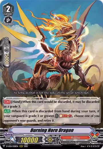 Burning Horn Dragon (D-VS01/028EN), D-VS01: V Clan Collection Vol.1 — Vanguard card price