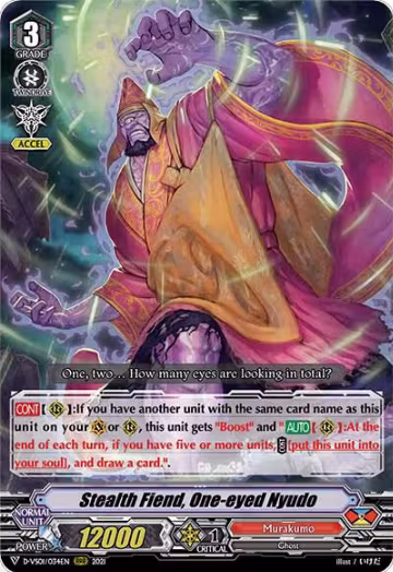Stealth Fiend, One-eyed Nyudo (D-VS01/034EN), D-VS01: V Clan Collection Vol.1 — Vanguard card price