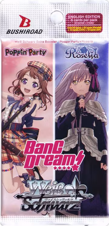 Poppin'Party x Roselia Extra Booster Pack, Poppin’Party x Roselia — Weiß Schwarz sealed product price
