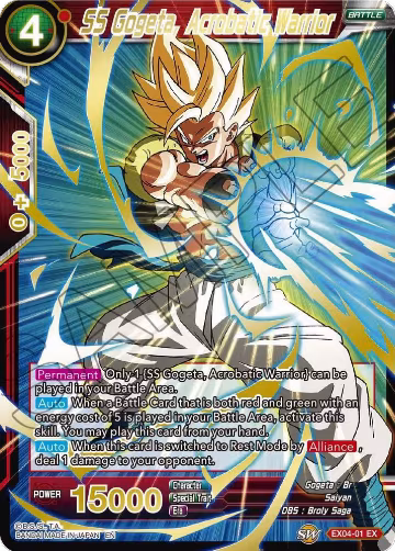 SS Gogeta, Acrobatic Warrior (Gold Stamped) (EX04-01), Mythic Booster — DB Super card price