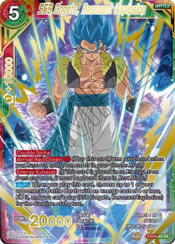 SSB Gogeta, Resonant Explosion (Gold Stamped) (EX04-03), Mythic Booster — DB Super card price