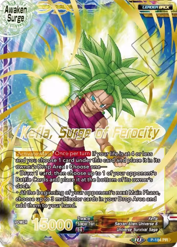 Kefla // Kefla, Surge of Ferocity (Gold Stamped) (P-184), Mythic Booster — DB Super card price