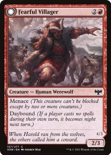 Fearful Villager (157), Innistrad: Crimson Vow — Magic card price