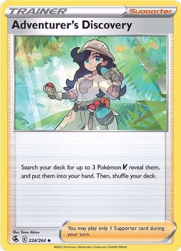 Adventurer's Discovery (224/264), Fusion Strike — Pokémon card price