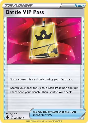 Battle VIP Pass (225/264), Fusion Strike — Pokémon card price