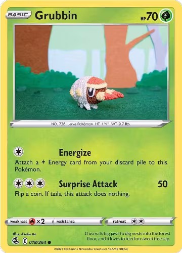 Grubbin (018/264), Fusion Strike — Pokémon card price