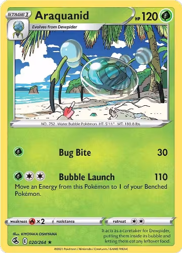 Araquanid (020/264), Fusion Strike — Pokémon card price
