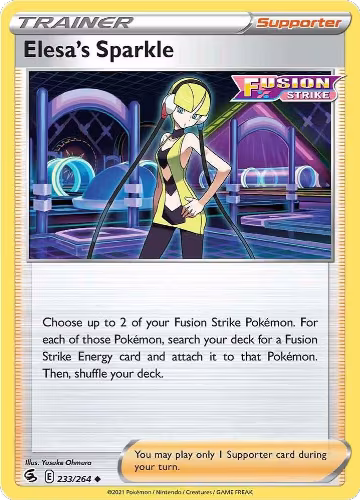 Elesa's Sparkle (233/264), Fusion Strike — Pokémon card price