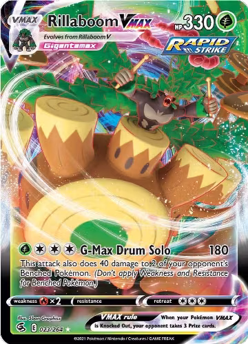 Rillaboom VMAX (023/264), Fusion Strike — Pokémon card price
