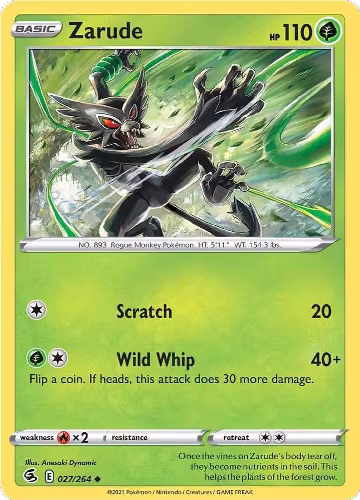 Zarude (027/264), Fusion Strike — Pokémon card price