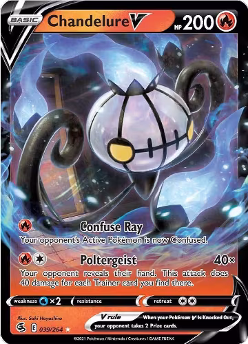 Chandelure V (039/264), Fusion Strike — Pokémon card price