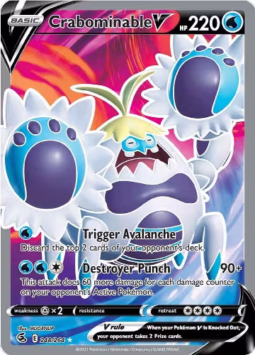 Crabominable V (Full Art) (248/264), Fusion Strike — Pokémon card price