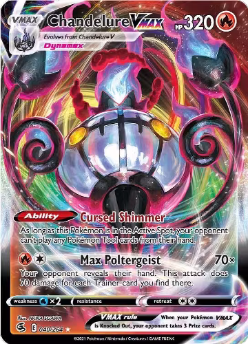 Chandelure VMAX (040/264), Fusion Strike — Pokémon card price